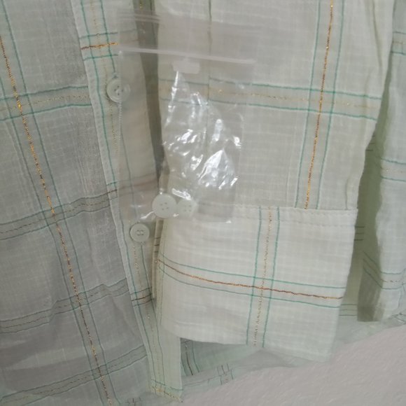 Treasure & Bond Green Plaid Button Down Shirt XS - Picture 7 of 12